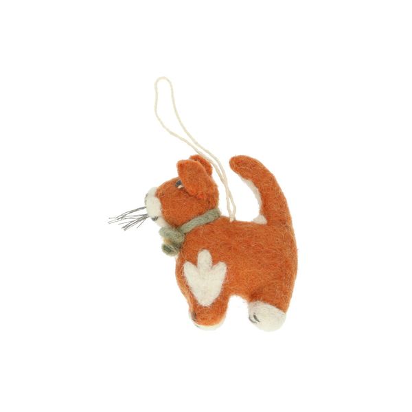 Suspension de Noël, feutrine, chat
