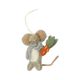 Suspension de Noël, feutrine, souris avec carotte