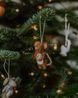 Suspension de Noël, feutrine, souris avec carotte