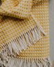 Plaid met wafelstructuur, bio-katoen, geel