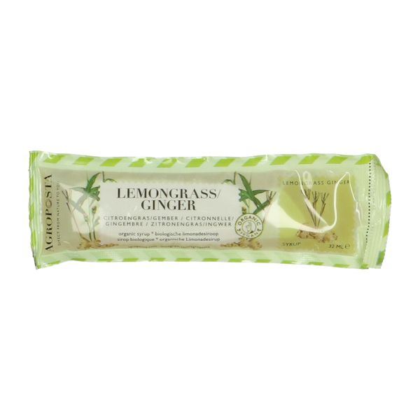 Limonadesiroop, citroengras & gember, biologisch, 32 ml