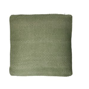 Kussen, Gebreid, groen, 45 x 45 cm