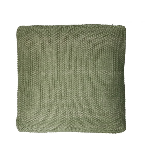 Kussen, Gebreid, groen, 45 x 45 cm