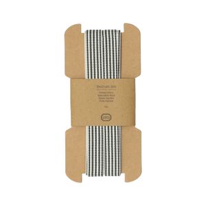 Geschenkband, Baumwolle, schwarz-weiß, 5 m