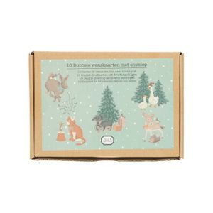 Cartes de Noël avec enveloppe, promenade de Noël, boîte de 10 Cartes de Noël avec enveloppe, promenade de Noël, boîte de 10