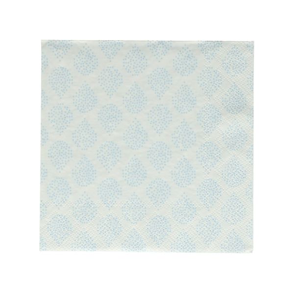 Servetten, papier, blauwe druppels 33 x 33 cm