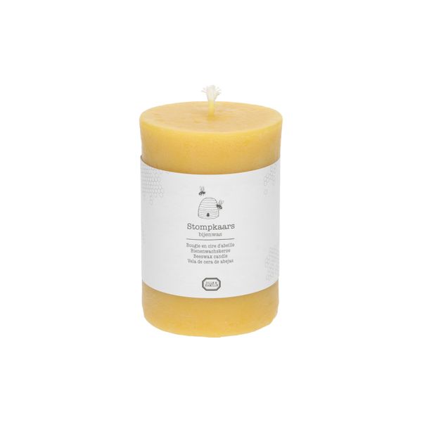 Stompkaars, bijenwas, 7,5 x 11 cm