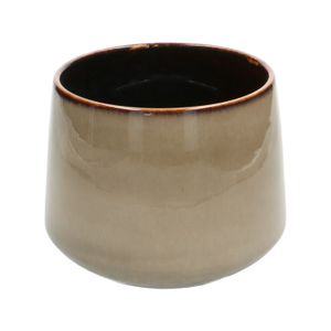 Pot de fleur 'Juul', céramique, couleur sable, Ø 17 cm