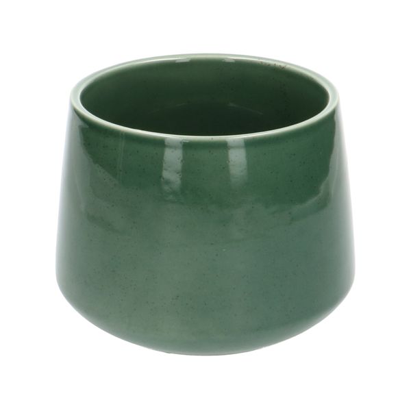 Bloempot'Juul', aardewerk, groen,Ø 17 cm