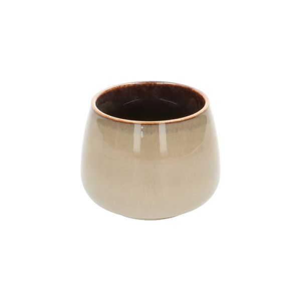 Sand-coloured earthenware flowerpot 'Juul', Ø 9.5 cm