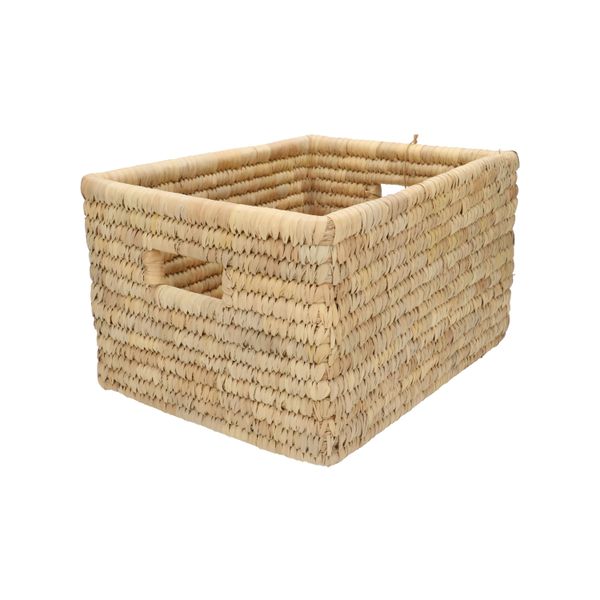 Large, date-leaf basket with handle