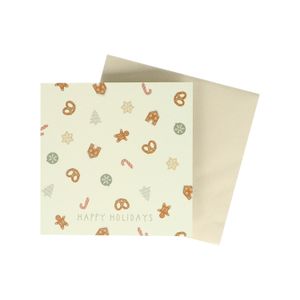 Kerstkaart met envelop, koekemannetje