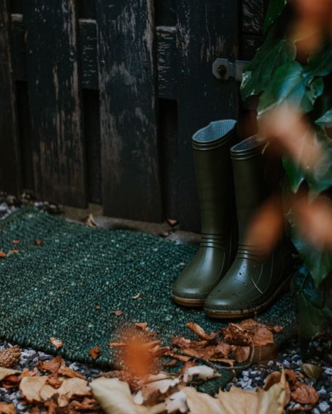 Deurmat, jute & hennep, groen