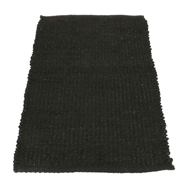 Paillasson, jute & chanvre, noir