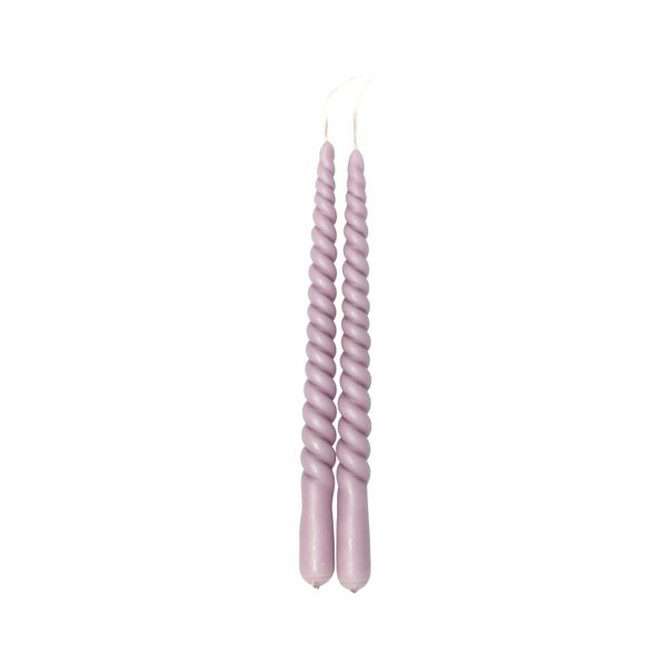 Dinerkaars gedraaid, lichtpaars, 29 cm, set van 2