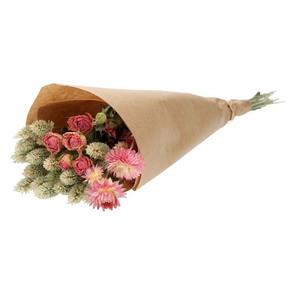 Droogbloemen, gemengd boeket, naturel/roze Droogbloemen, gemengd boeket, naturel/roze