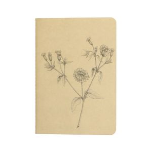 Cahier, ligné, fleur, env. 21 x 14,8 cm