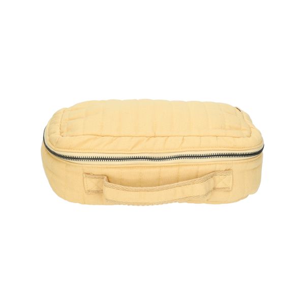 Toilettas groot, biologisch katoen, geel, 26 x 16 x 10 cm geel  Toilettas groot, biologisch katoen, geel, 26 x 16 x 10 cm geel