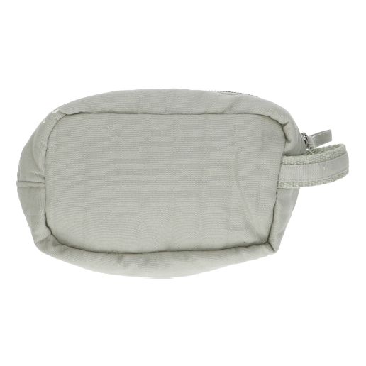 Medium-sized, grey-blue, organic cotton toiletry bag 20 x 12 x 9 cm 