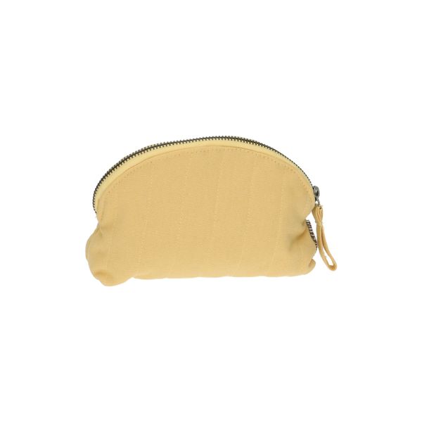 Small, yellow, organic cotton toiletry bag 18 x 10 x 6 cm 