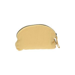 Small, yellow, organic cotton toiletry bag 18 x 10 x 6 cm 