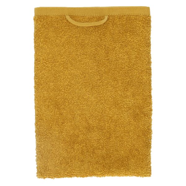 Essuie-main, coton recyclé, jaune ocre, 50 x 50 cm