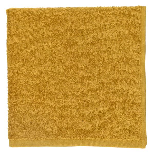 Essuie-main, coton recyclé, jaune ocre, 50 x 50 cm