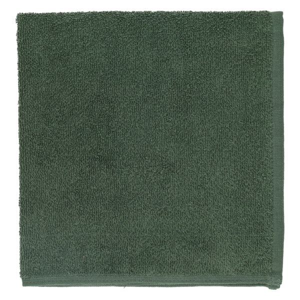 Essuie-main, coton recyclé, vert foncé, 50 x 50 cm
