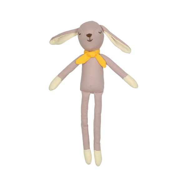 Doudou lapin, à longues pattes, toile