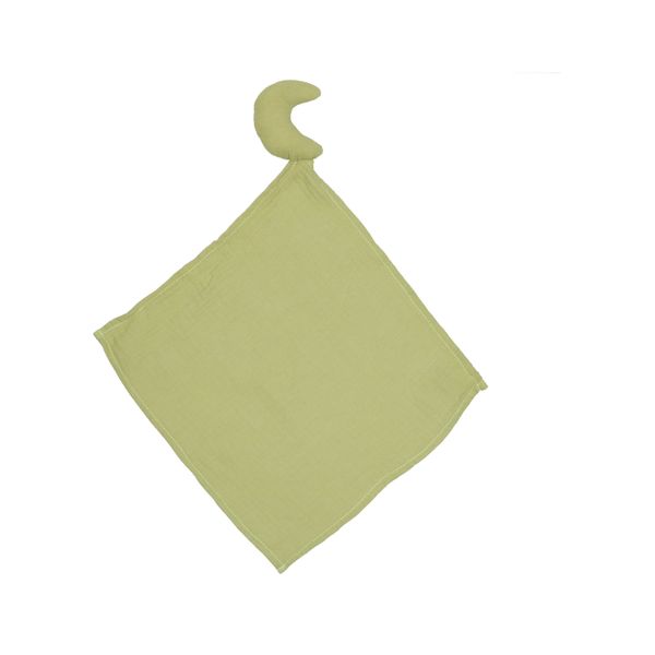Image of Knuffeldoekje, mousseline stof, maan, groen