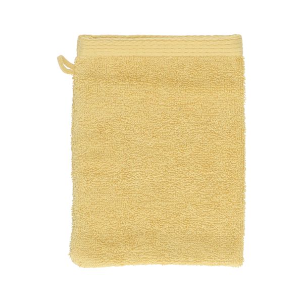 Washandje, Recycled katoen, Korengeel, 15 x 21 cm