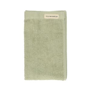 Light-green recycled cotton guest towel, 30 x 50 cm