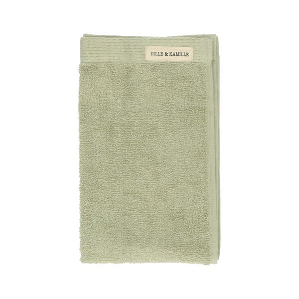 Light-green recycled cotton guest towel, 30 x 50 cm