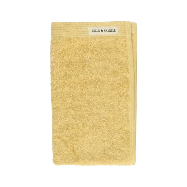 Cornflower yellow recycled cotton guest towel, 30 x 50 cm