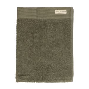 Handtuch, recycelte Baumwolle, olivgrün, 50 x 100 cm