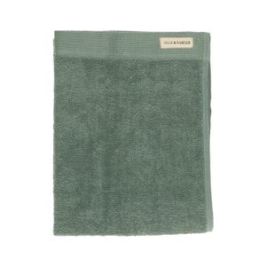 Handtuch, recycelte Baumwolle, grüngrau, 50 x 100 cm
