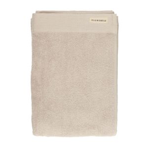 Serviette de bain, coton recyclé, sable, 70 x 140 cm