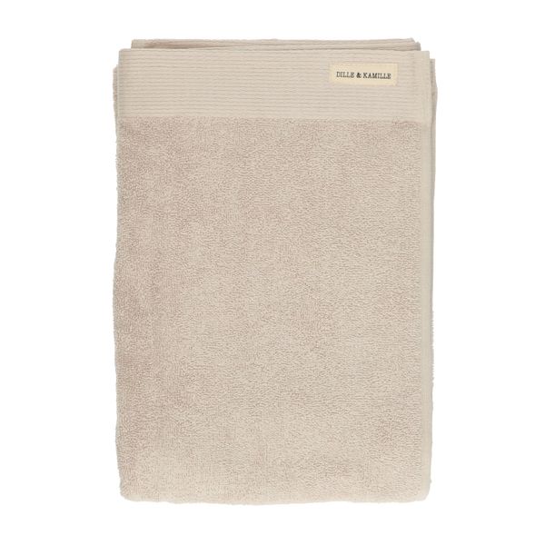 Handdoek, Recycled katoen, Licht zand, 70 x 140 cm