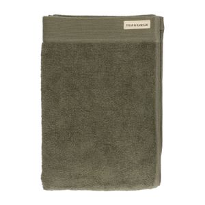 Handtuch, recycelte Baumwolle, olivgrün, 70 x 140 cm