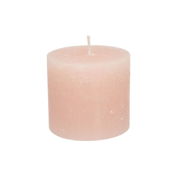 Pillar candle, pink, 10 x 9 cm