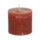 Terracotta coloured pillar candle, 10 x 9 cm