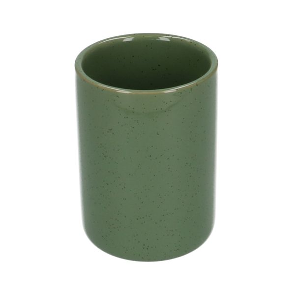 Tandenborstelbeker, groengrijs, keramiek