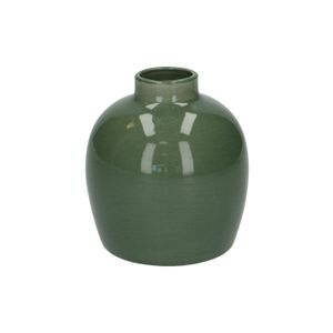 Mini-Vase, Porzellan, grün, 10 x 11 cm 