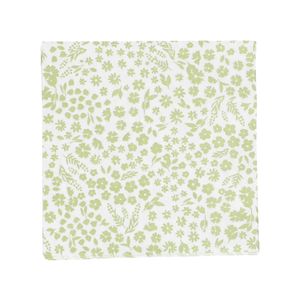 Serviettes de table, papier, fleurs, vert 33 x 33 cm