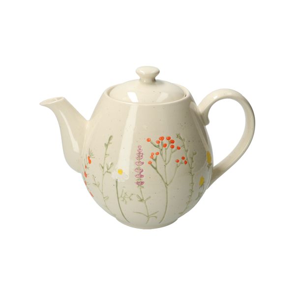 Teapot, stoneware, botanical 1,8 liter