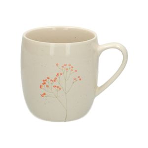 Tea mug XL, stoneware, firethorn