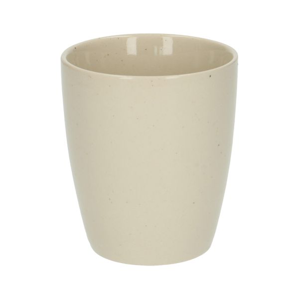 Beige, speckled, stoneware mug, Ø 7.5 cm