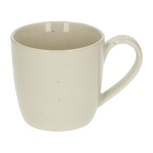 Coffee mug, stoneware, beige, speckles