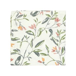 Serviette de table, coton, fleur d'hiver, 40 x 40 cm