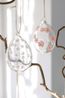 Suspension en verre, œuf de Pâques, fleur, rose